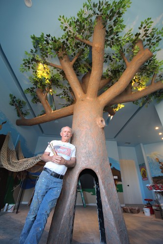 Finished tree for the Brand Family Lion King Playroom