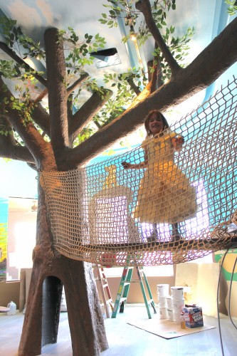 Savannah enjoys the swing.